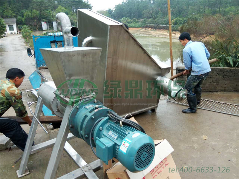 广州黄埔区猪场猪粪固液分离案例 5